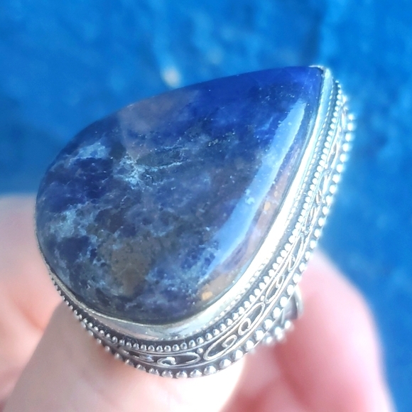 New Sodalite 925 Silver Ring. - Picture 3 of 8